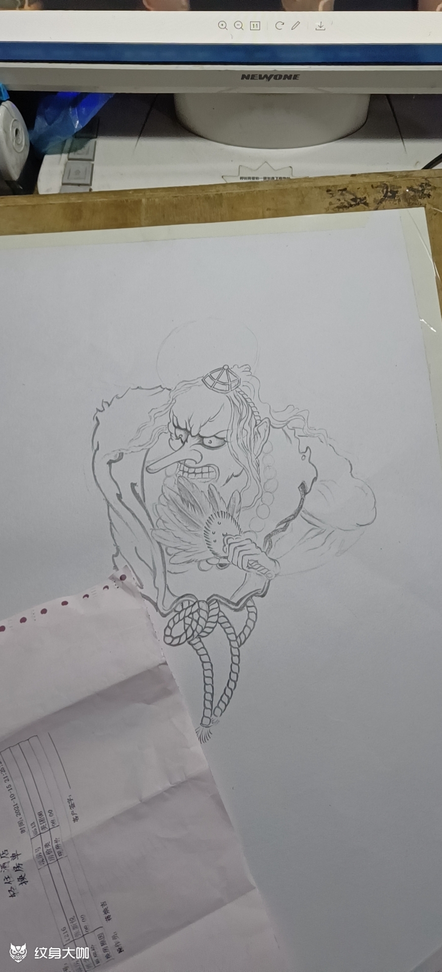 天狗_纹身图案手稿图片_蒋焕吉的纹身作品集