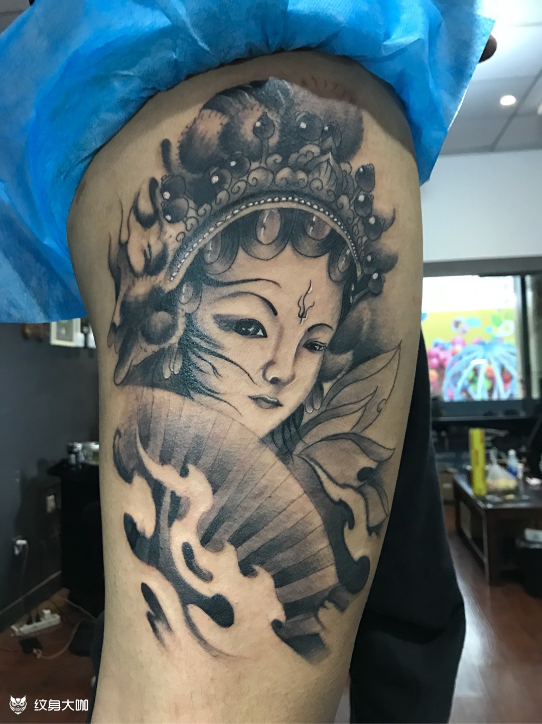 花旦_纹身图案手稿图片_焦玉豪的纹身作品集