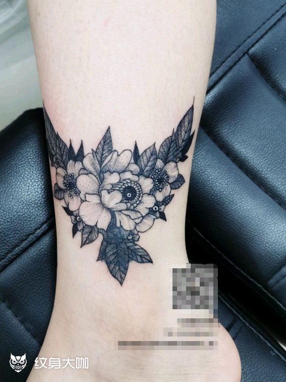 小素花遮盖_纹身图案手稿图片_雕勇的纹身作品集