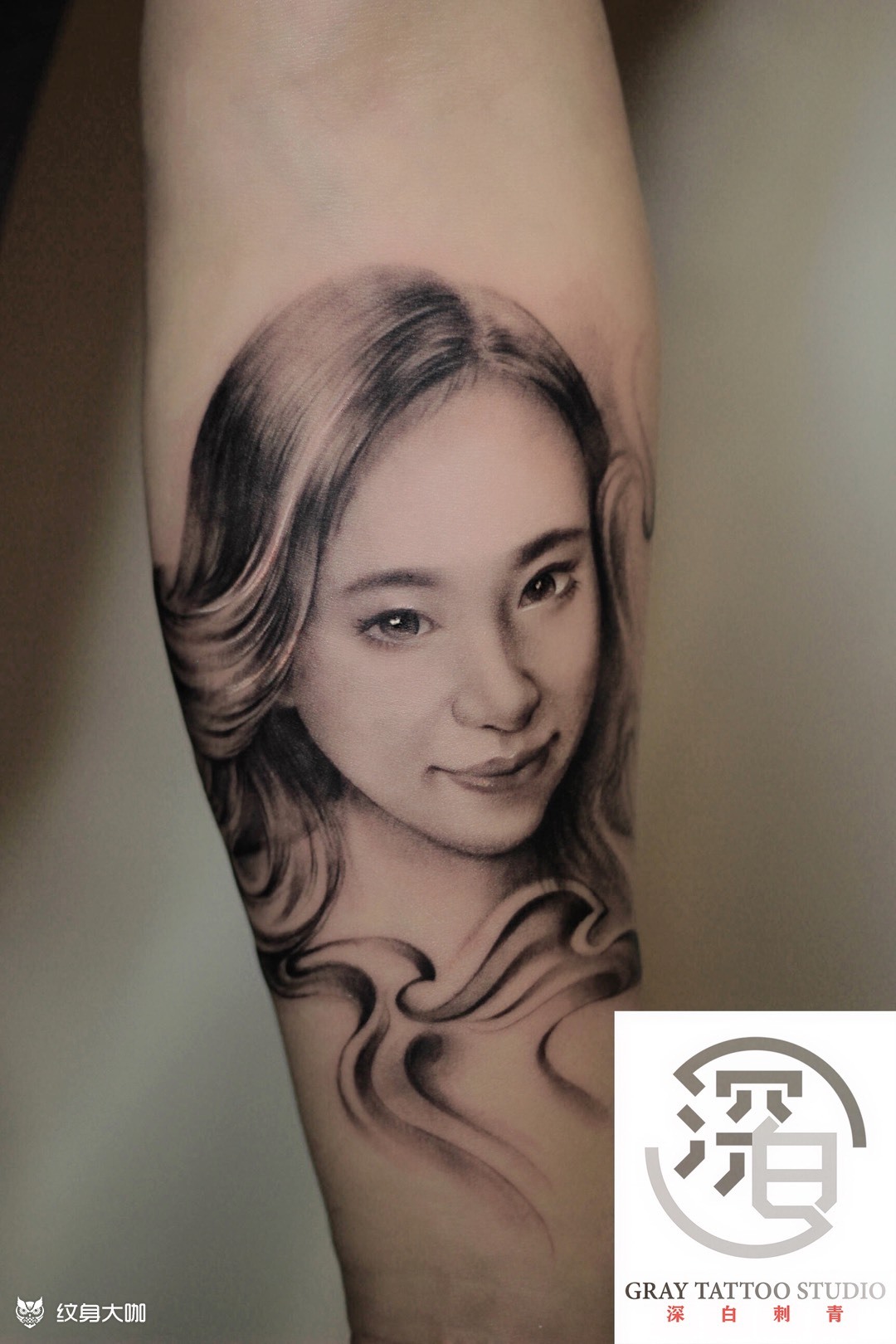 亚洲女子肖像_纹身图案手稿图片_镯镯的纹身作品集
