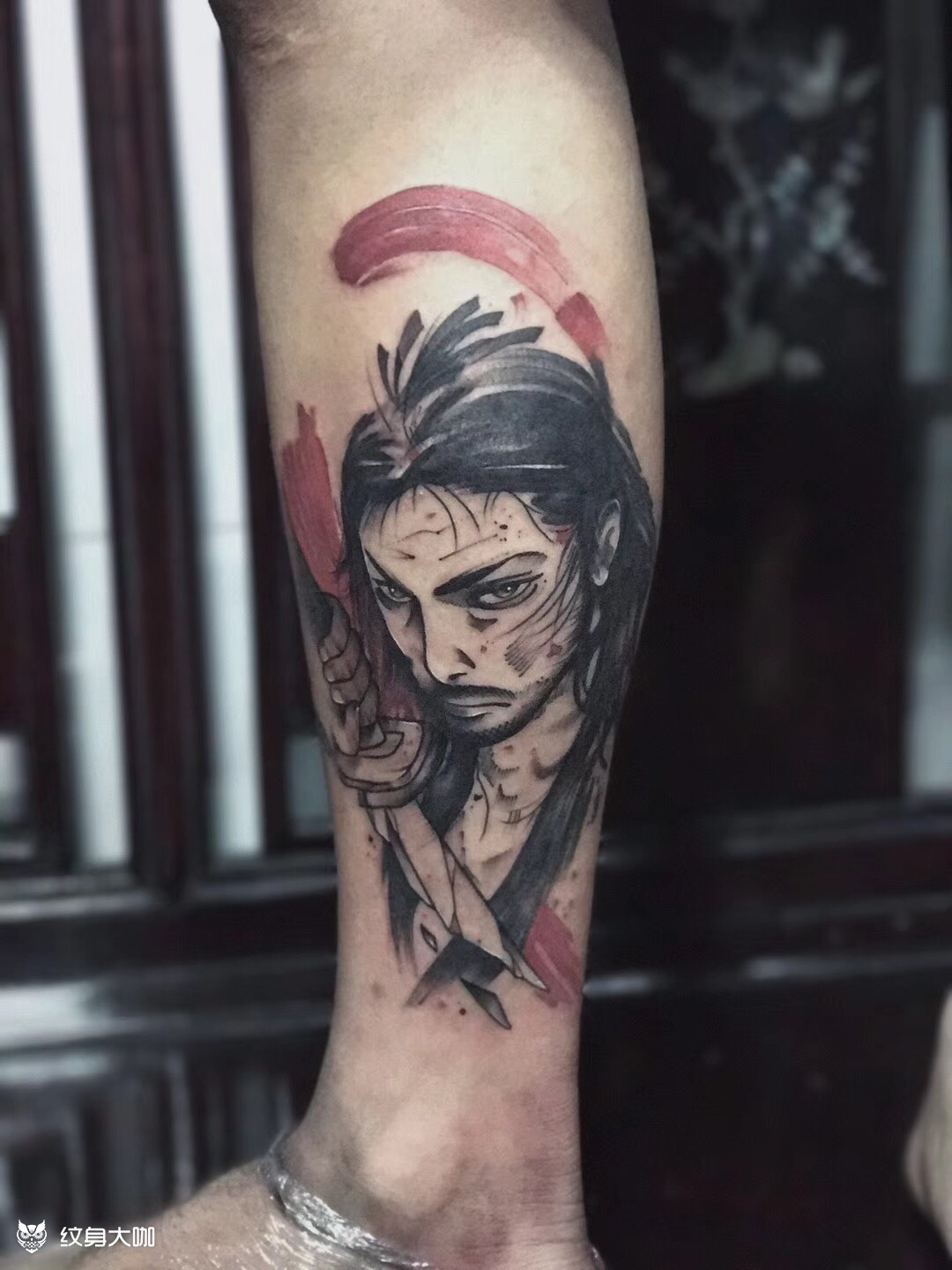 宫本武藏_纹身图案手稿图片_king的纹身作品集