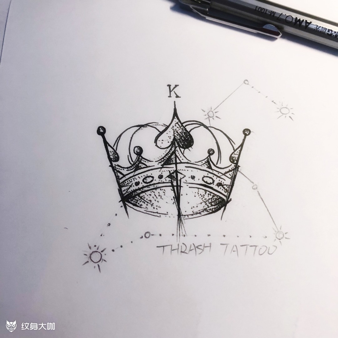 狮子座_纹身图案手稿图片_thrash tattoo的纹身作品集