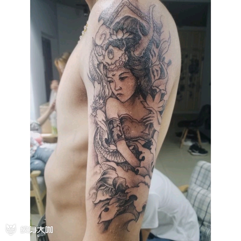 龙女_纹身图案手稿图片_弥芥间的纹身作品集