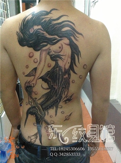 美人鱼_纹身图案手稿图片_东一 付林的纹身作品集