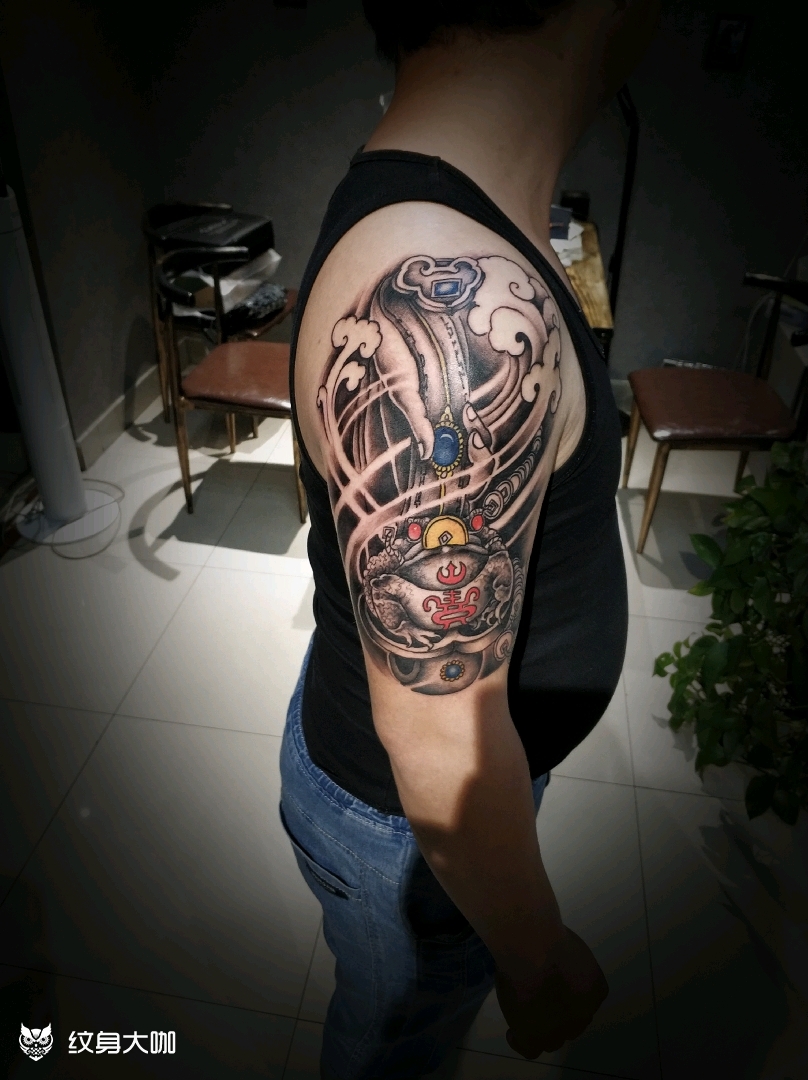 金边如意_纹身图案手稿图片_张亚廷的纹身作品集