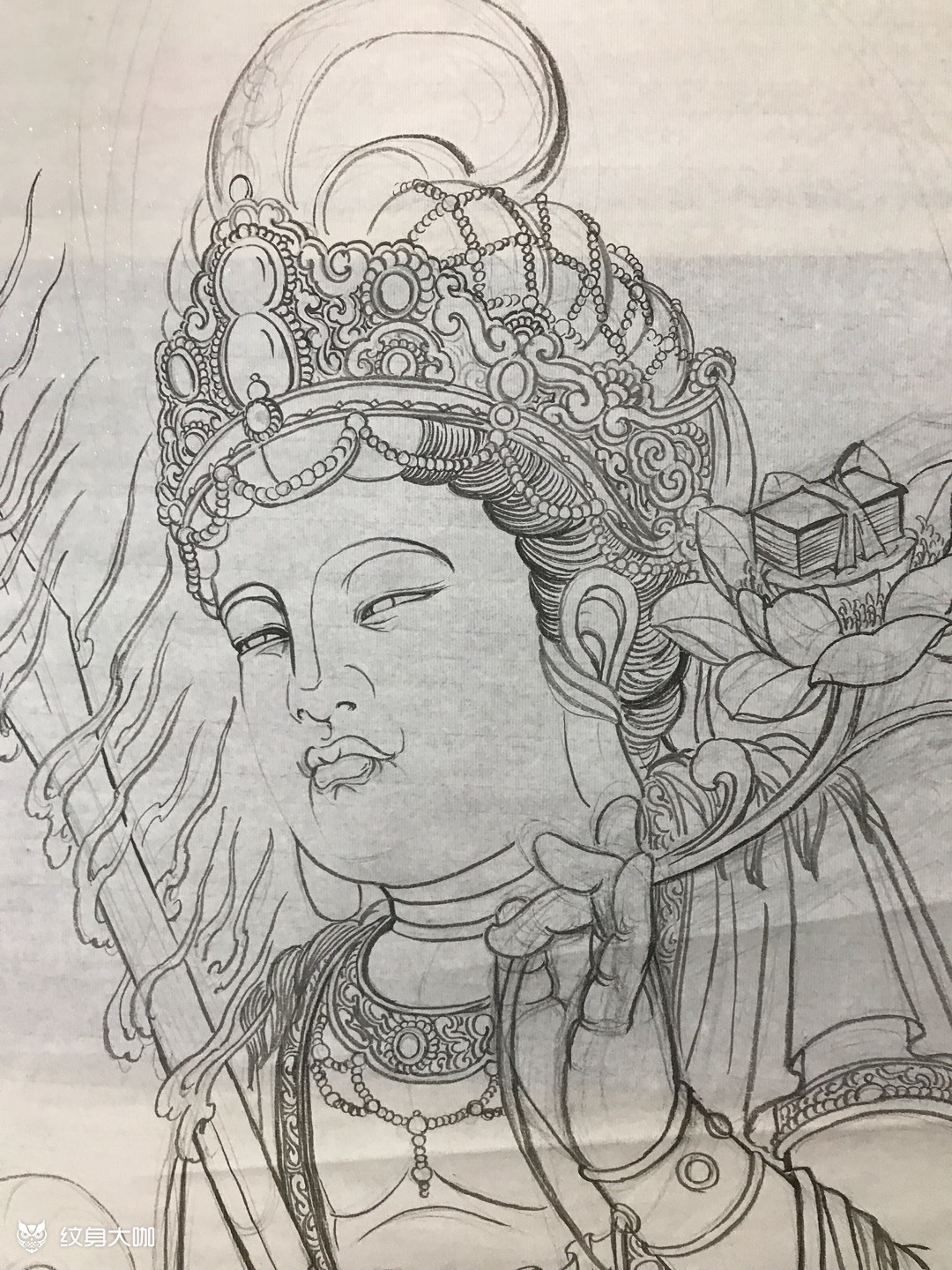 文殊菩萨补一张线条