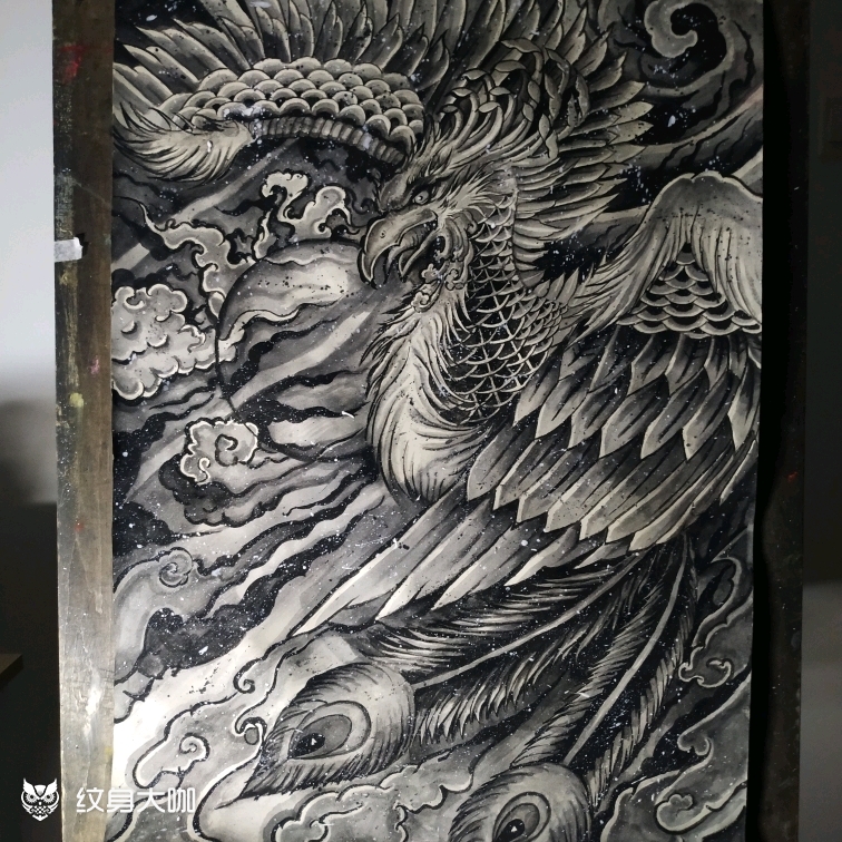 凤凰手稿_纹身图案手稿图片_香蕉大人的纹身作品集