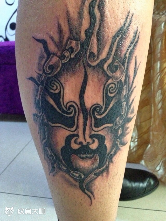 脸谱_纹身图案手稿图片_景玮的纹身作品集