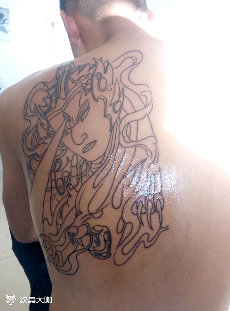 二郎神线条_纹身图案手稿图片_张鹏的纹身作品集