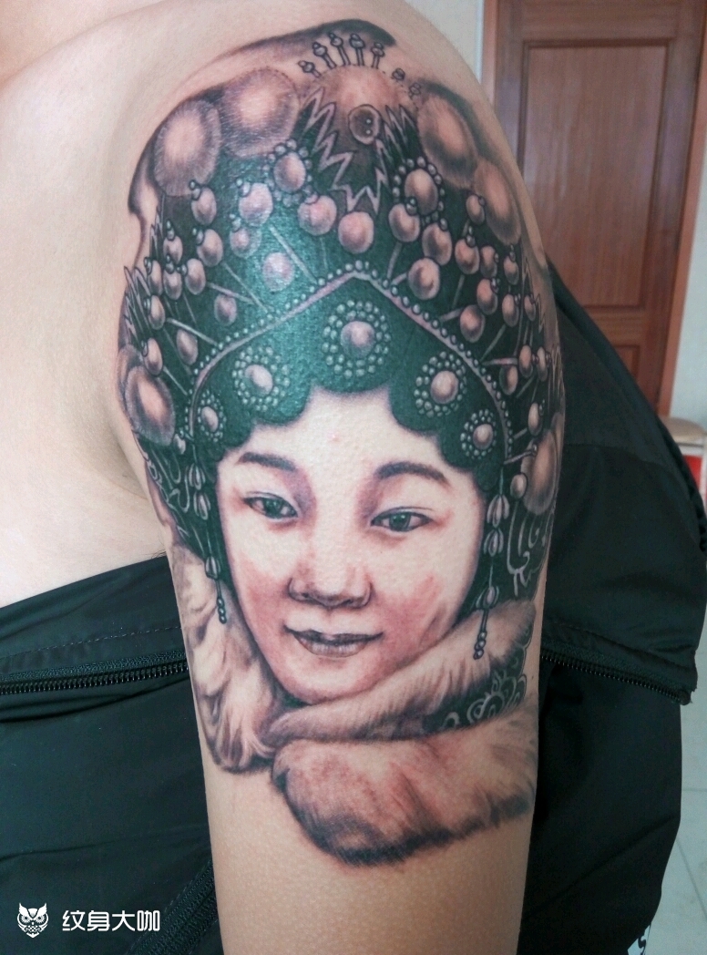 刀马旦_纹身图案手稿图片_工61凡的纹身作品集