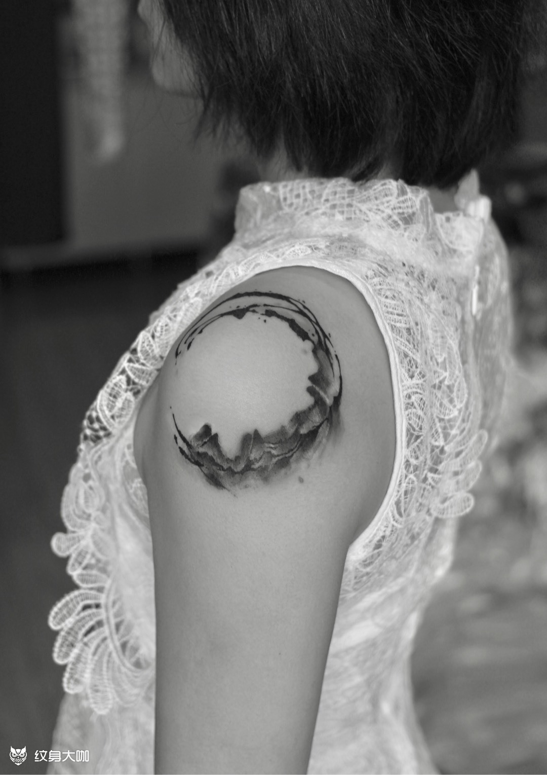 月轮_纹身图案手稿图片_石磊的纹身作品集
