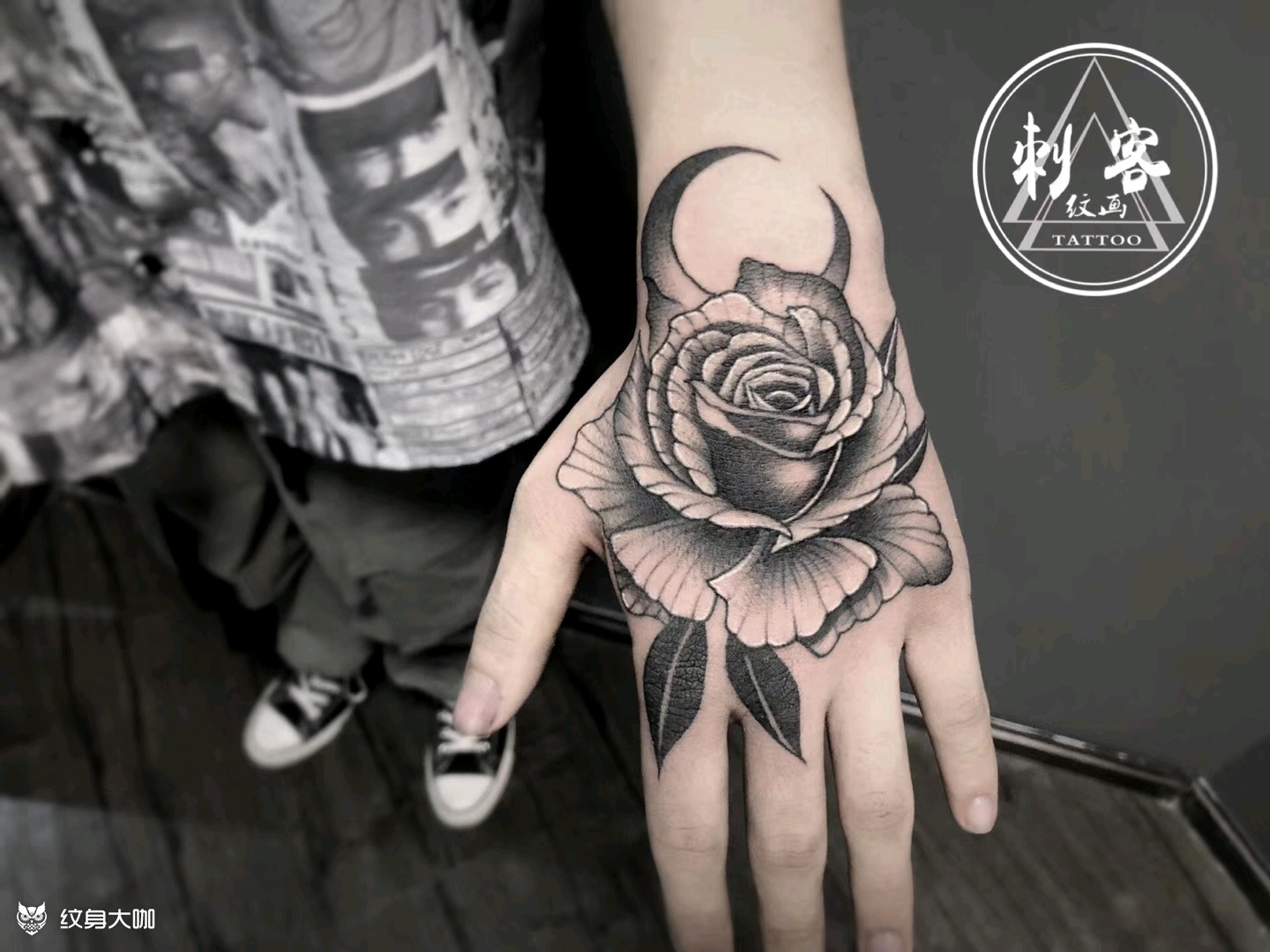 手背花_纹身图案手稿图片_蒋仙德的纹身作品集