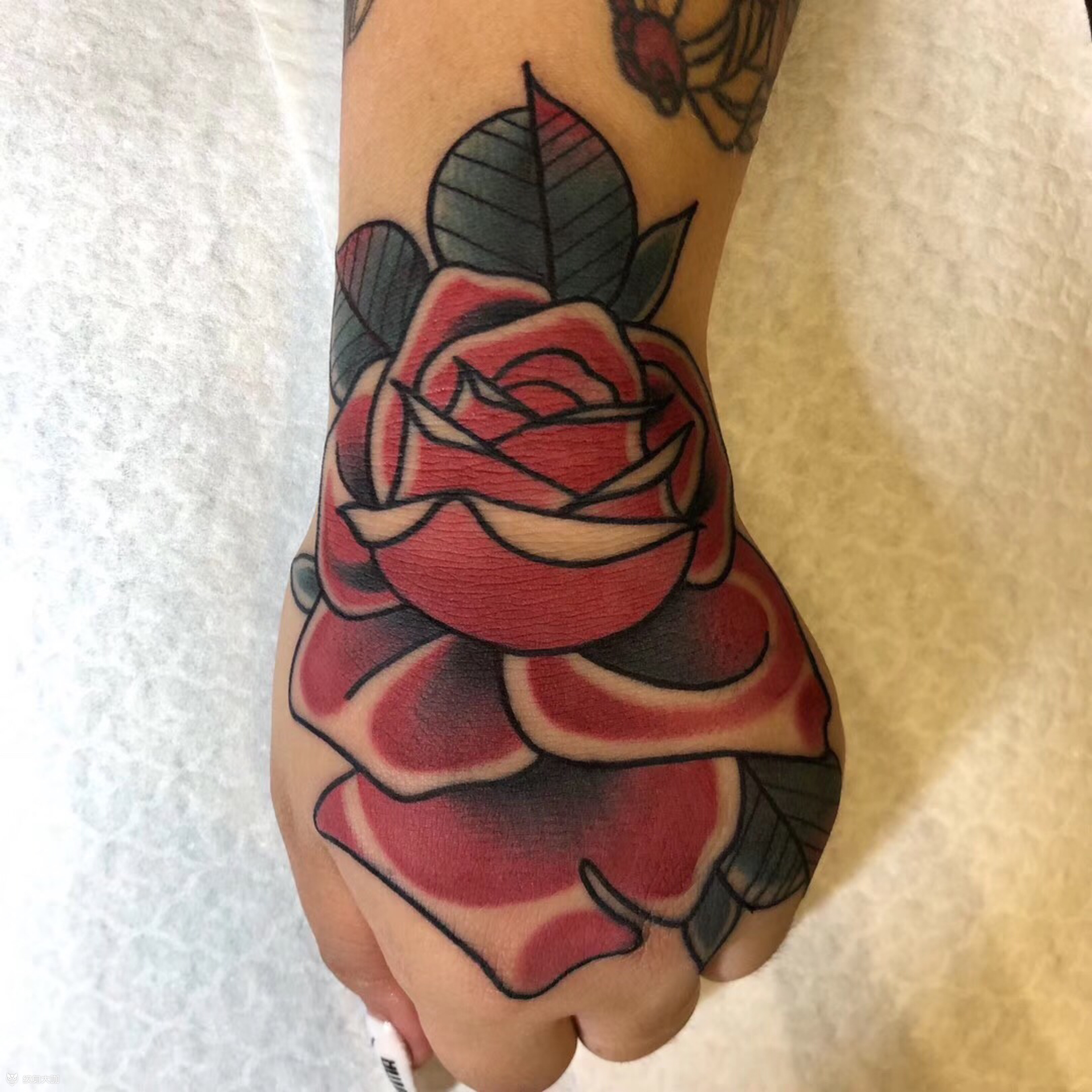 oldschool玫瑰花_纹身图案手稿图片_bg的纹身作品集