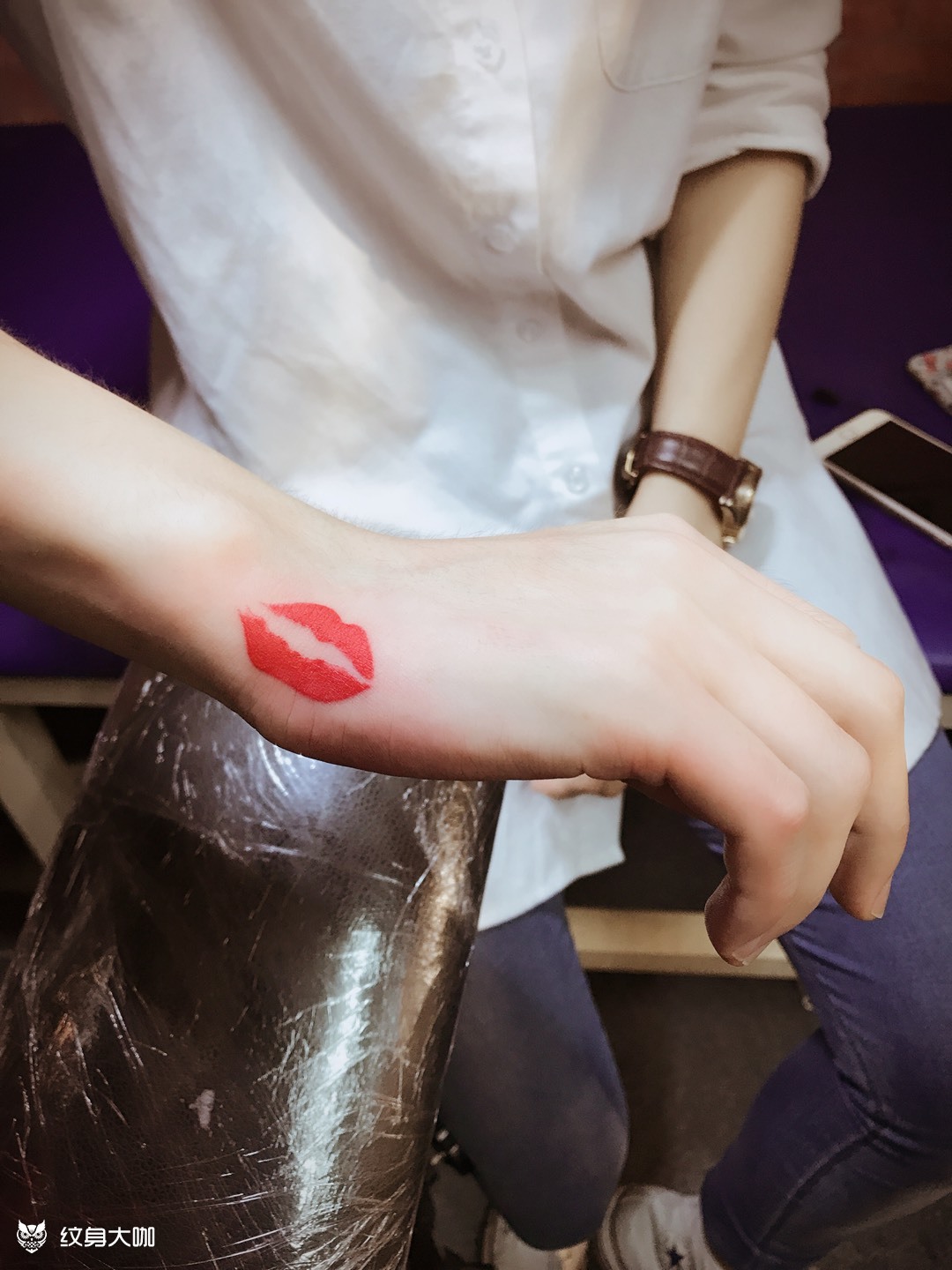 烈焰红唇_纹身图案手稿图片_大熊的纹身作品集