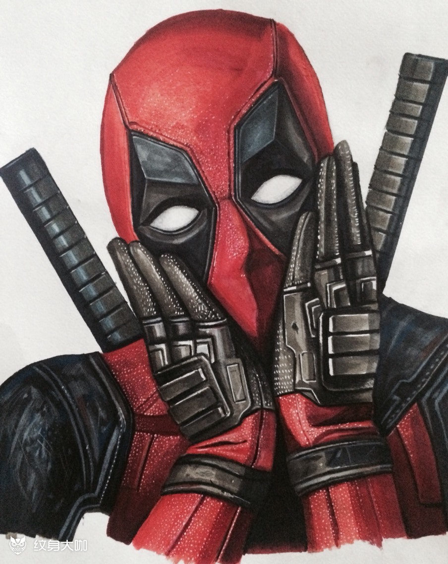 死侍_纹身图案手稿图片_ken的纹身作品集