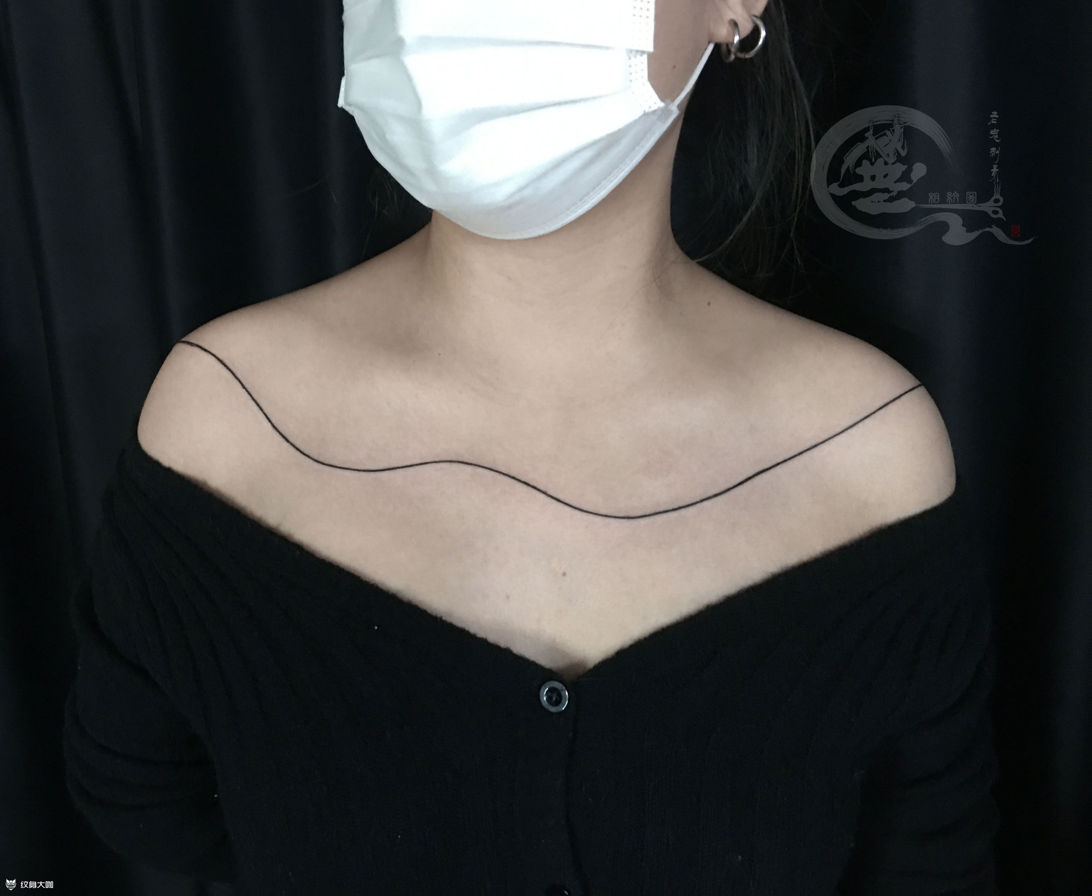 一条线_纹身图案手稿图片_老鬼的纹身作品集