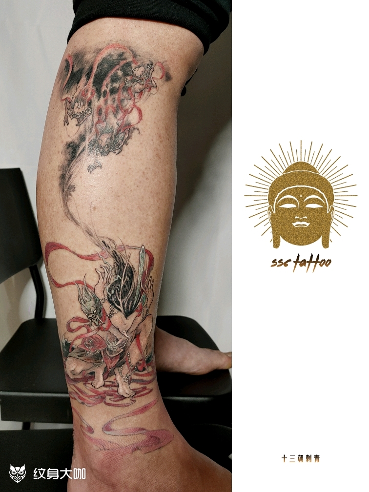 洛煌笈_纹身图案手稿图片_黑帆的纹身作品集