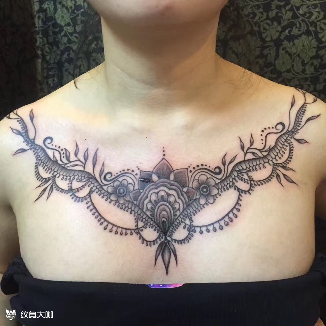 花胸_纹身图案手稿图片_天龙堂的纹身作品集