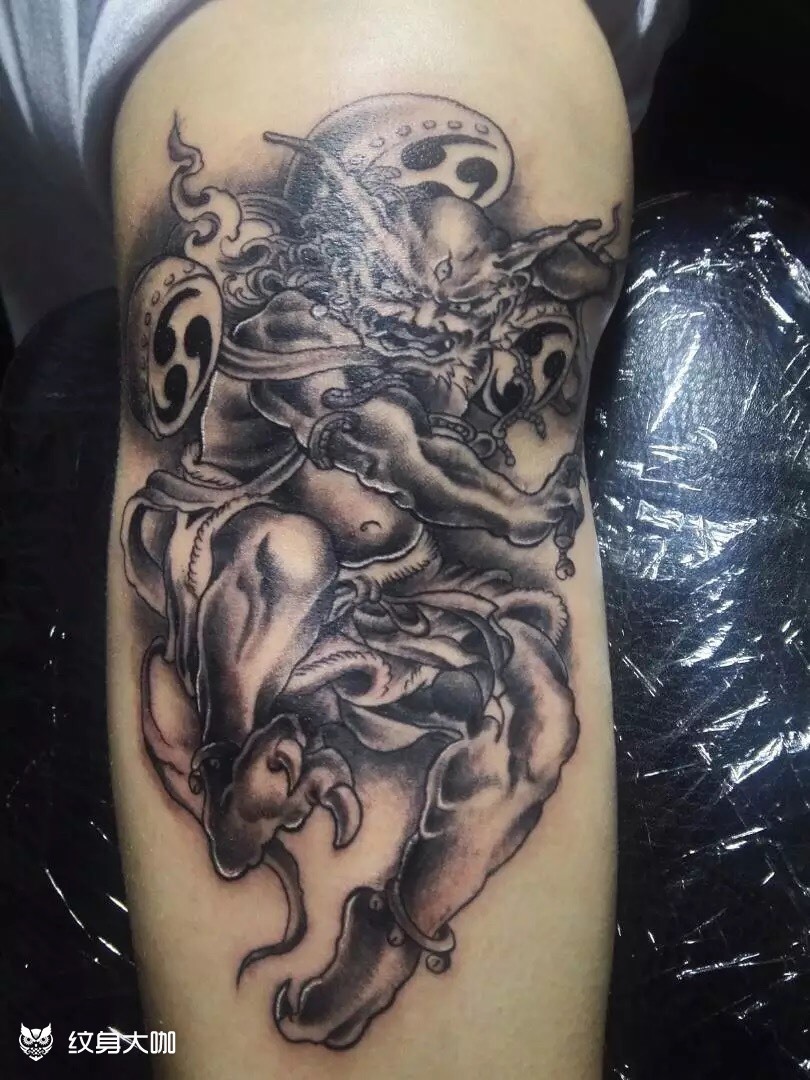 日系雷神_纹身图案手稿图片_fang的纹身作品集