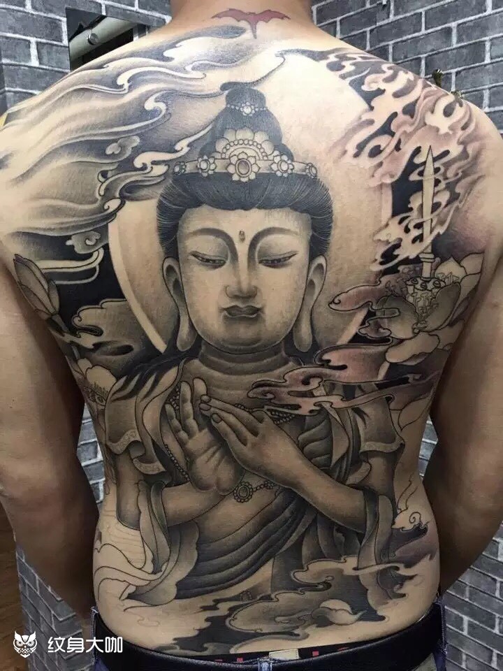 满背_纹身图案手稿图片_徐同德的纹身作品集