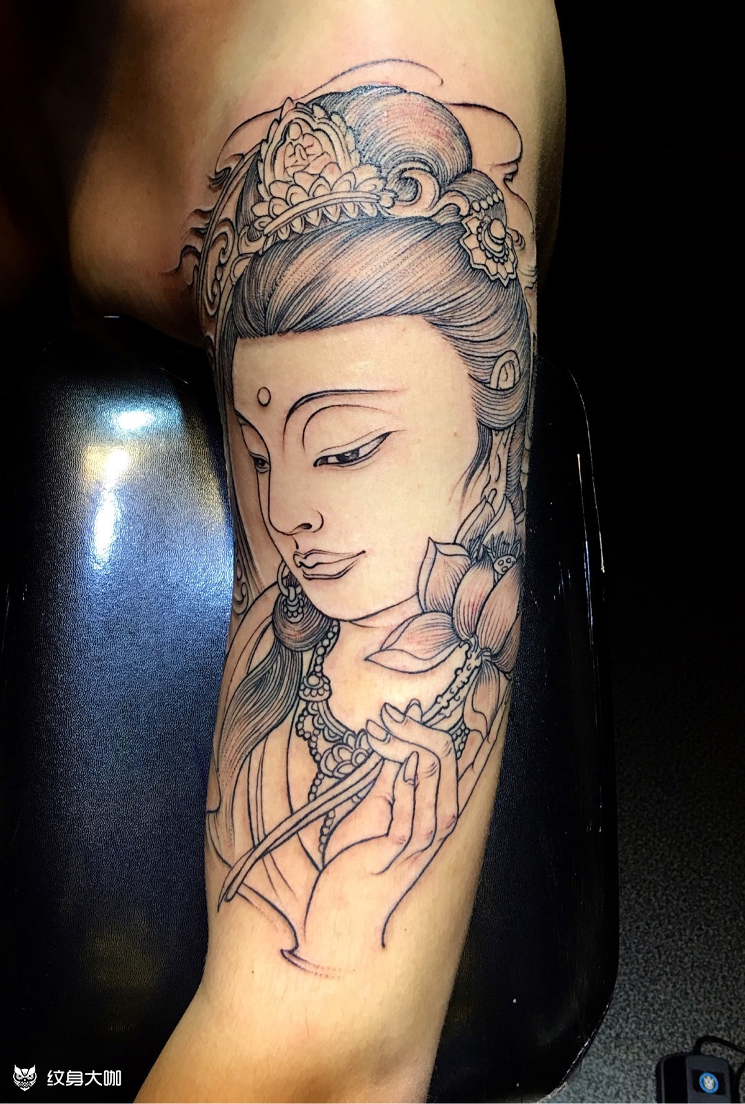 观音菩萨_纹身图案手稿图片_西安同道堂&李振宇的纹身作品集
