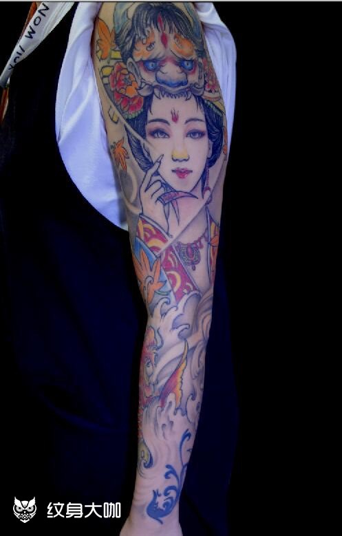 花臂本店作品_纹身图案手稿图片_何胜翠的纹身作品集