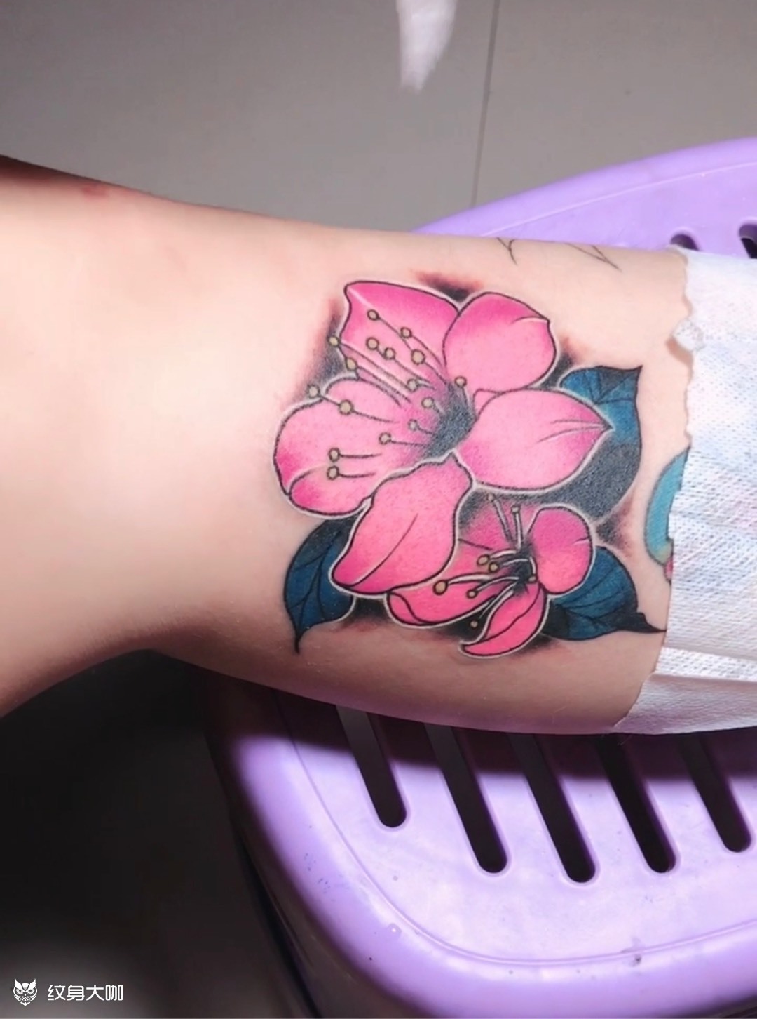 一朵小花花_纹身图案手稿图片_小飞tattoo的纹身作品集