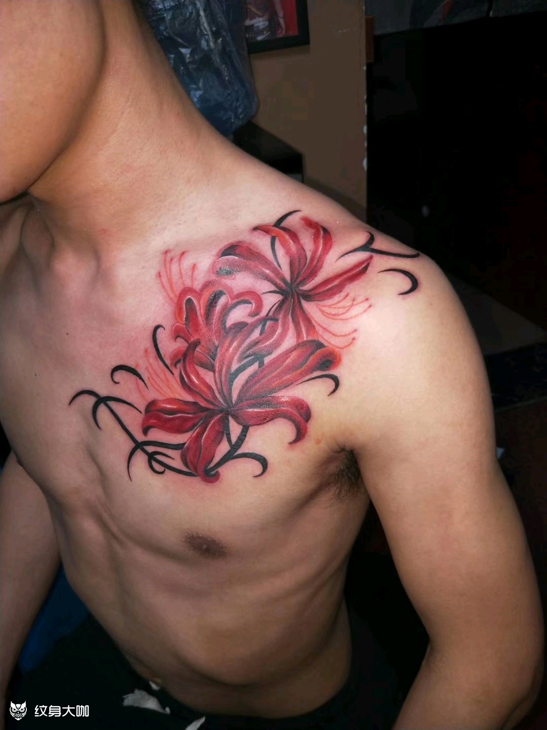 彼岸花_纹身图案手稿图片_广牧的纹身作品集