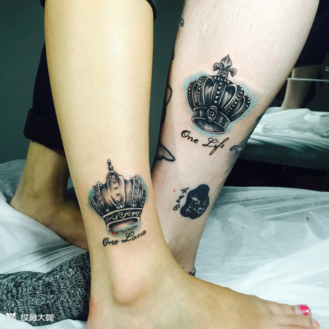 情侣皇冠_纹身图案手稿图片_姜刘成的纹身作品集