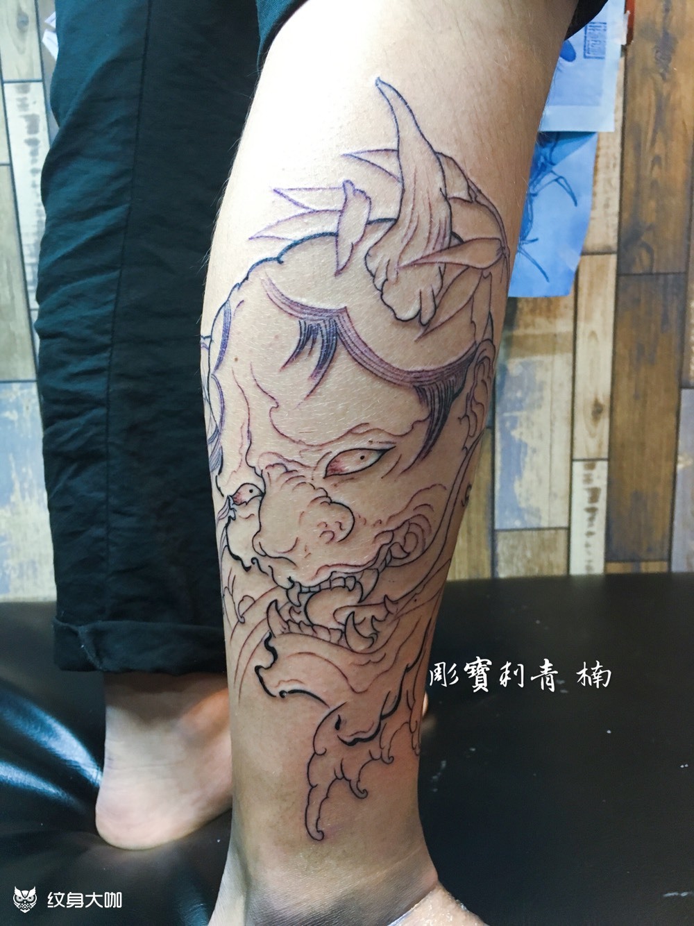 般若线条未完成_纹身图案手稿图片_楠tattoo的纹身作品集