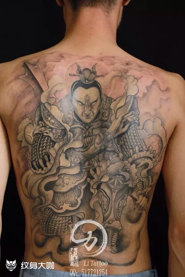 二郎神_纹身图案手稿图片_陈力的纹身作品集