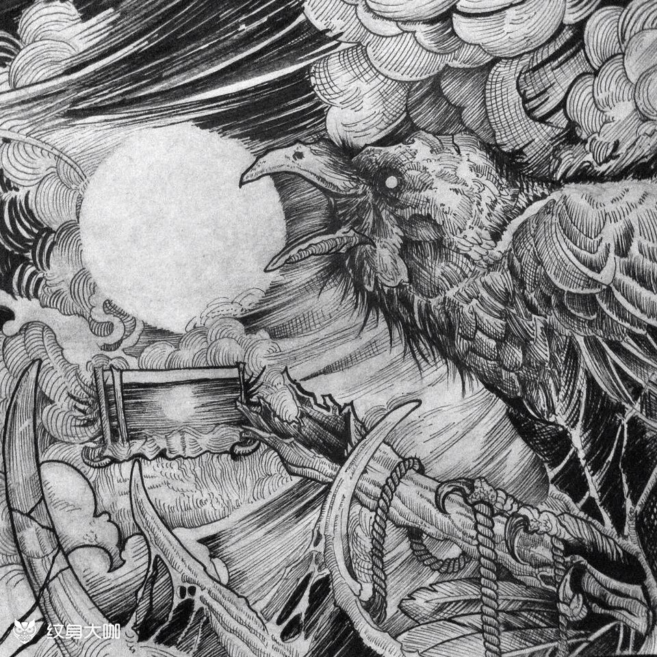 纹身图案手稿图片_m·k的纹身作品集