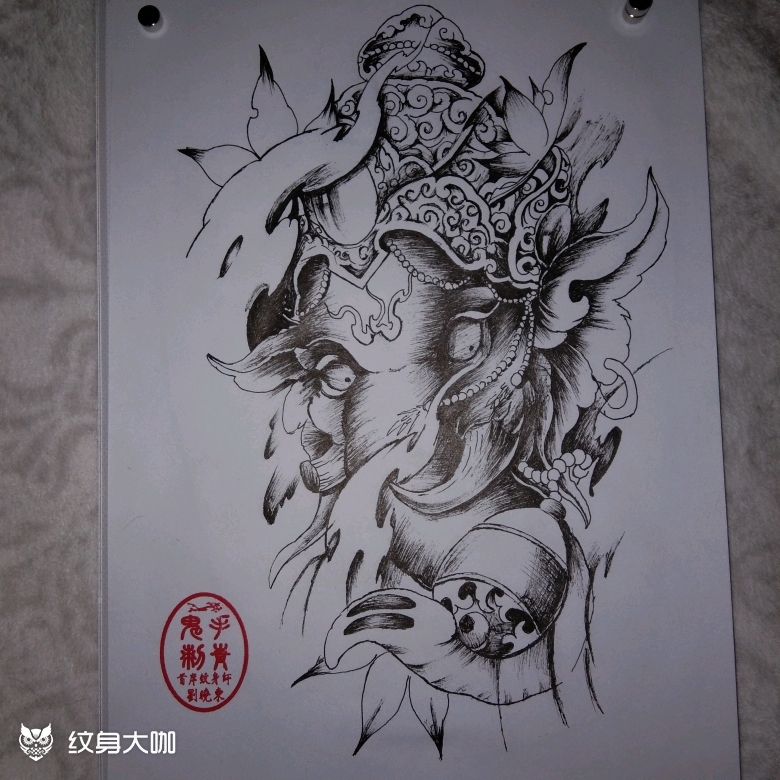 手稿设计_纹身图案手稿图片_刘晓东的纹身作品集