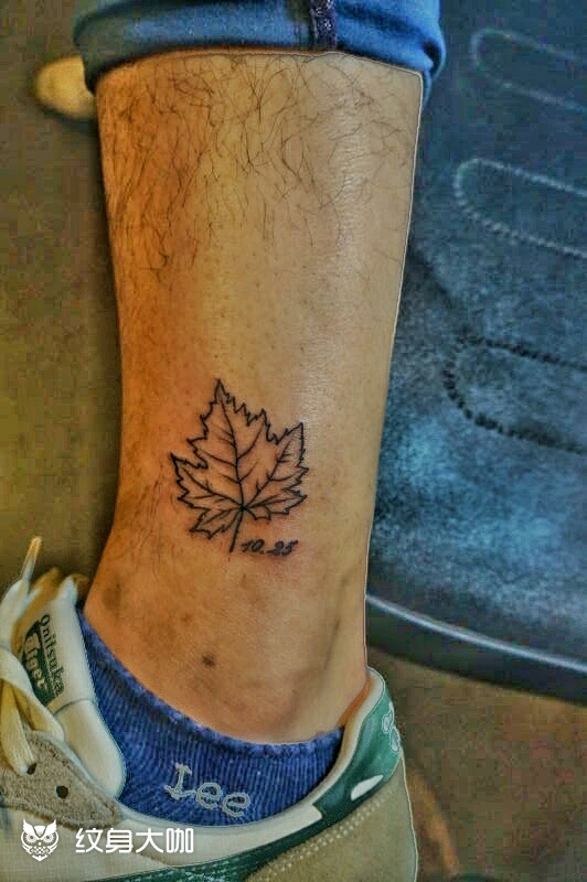 梧桐叶_纹身图案手稿图片_大恶的纹身作品集