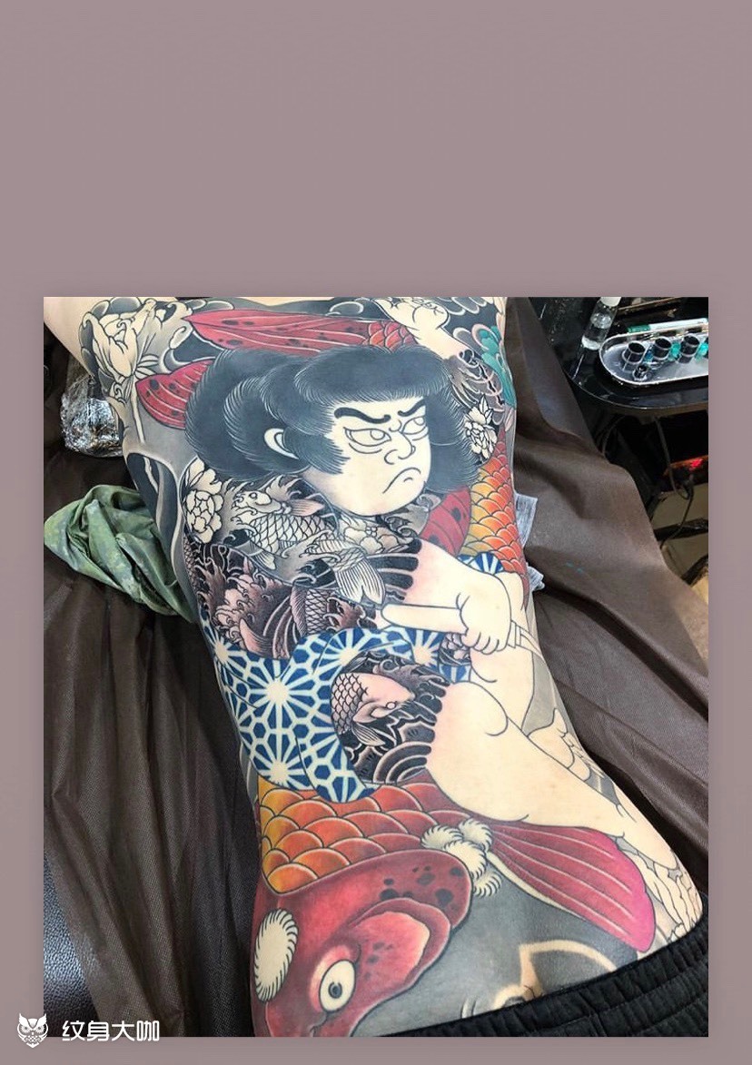 大满背_纹身图案手稿图片_雕酒的纹身作品集