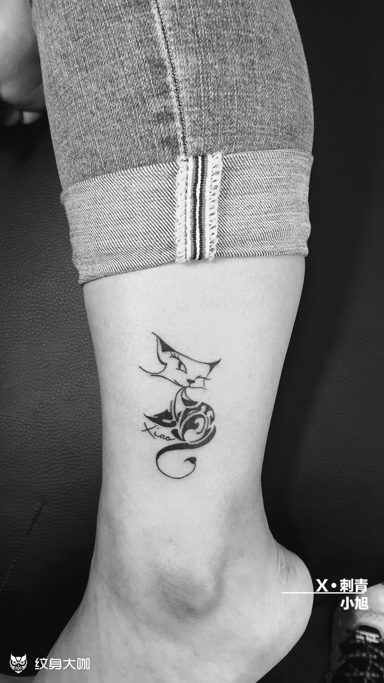 小狐狸_纹身图案手稿图片_小旭的纹身作品集