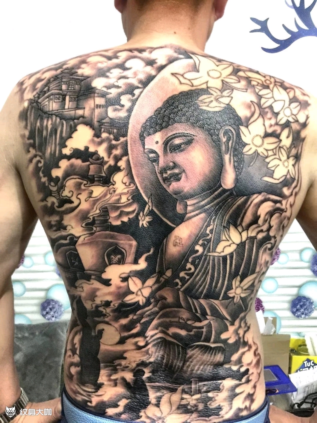 大日如来_纹身图案手稿图片_芬奇的纹身作品集