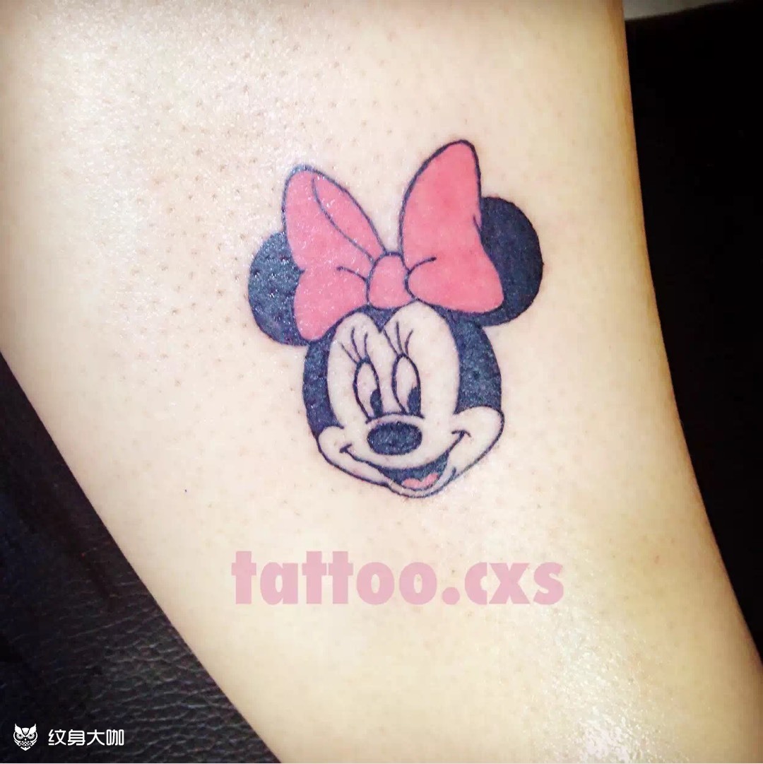 米老鼠米妮_纹身图案手稿图片_双锅锅的纹身作品集