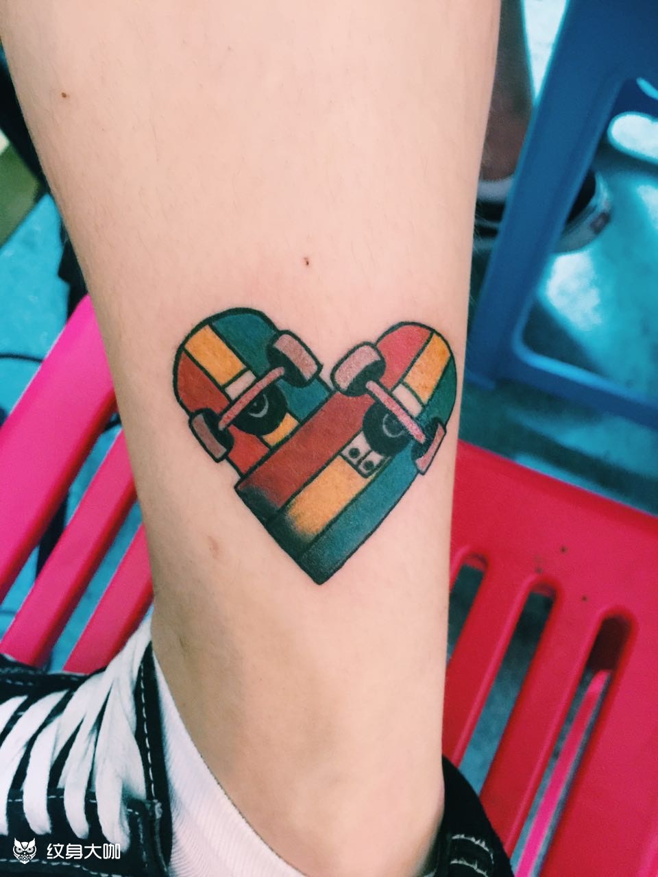 雷鬼三原色滑板_纹身图案手稿图片_hey的纹身作品集