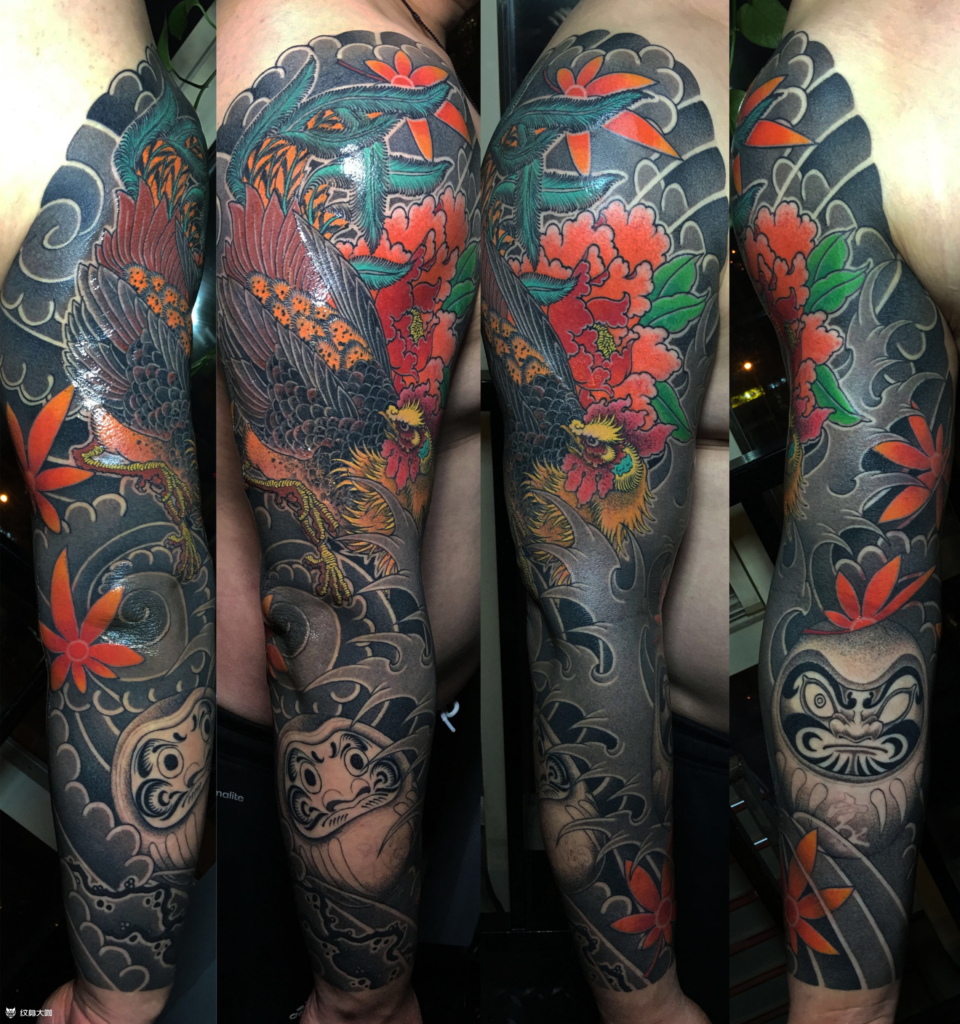 圆三老传统花臂