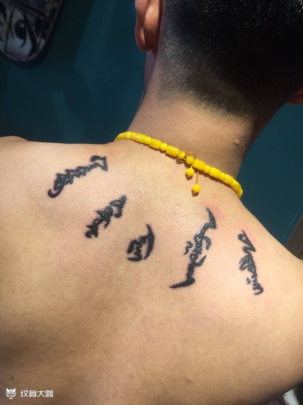 蒙文_纹身图案手稿图片_韩仔的纹身作品集