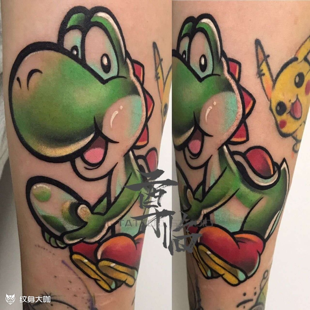 小恐龙_纹身图案手稿图片_十八的纹身作品集