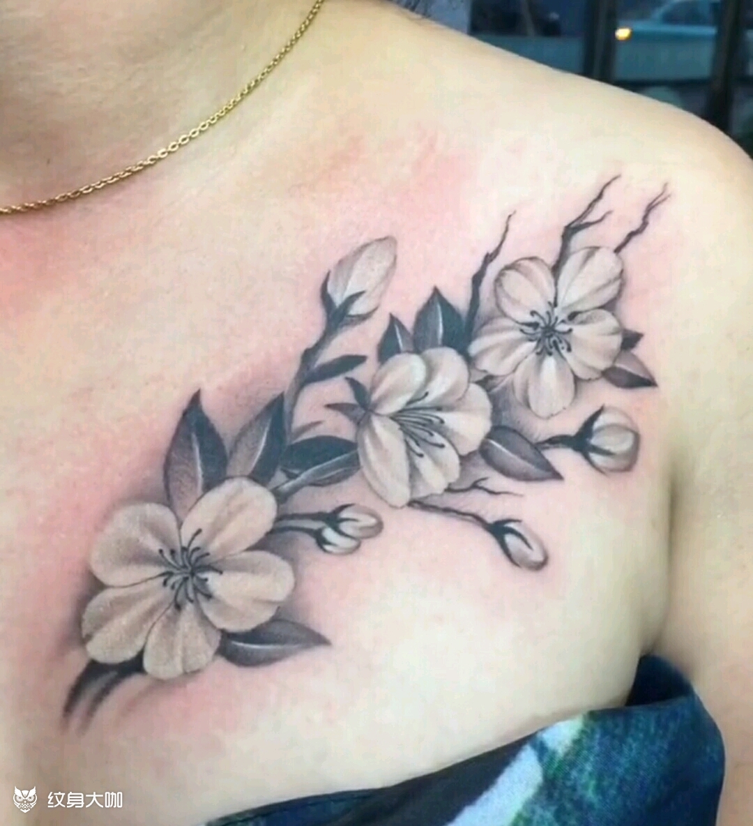 梅花_纹身图案手稿图片_墨者tattoo的纹身作品集