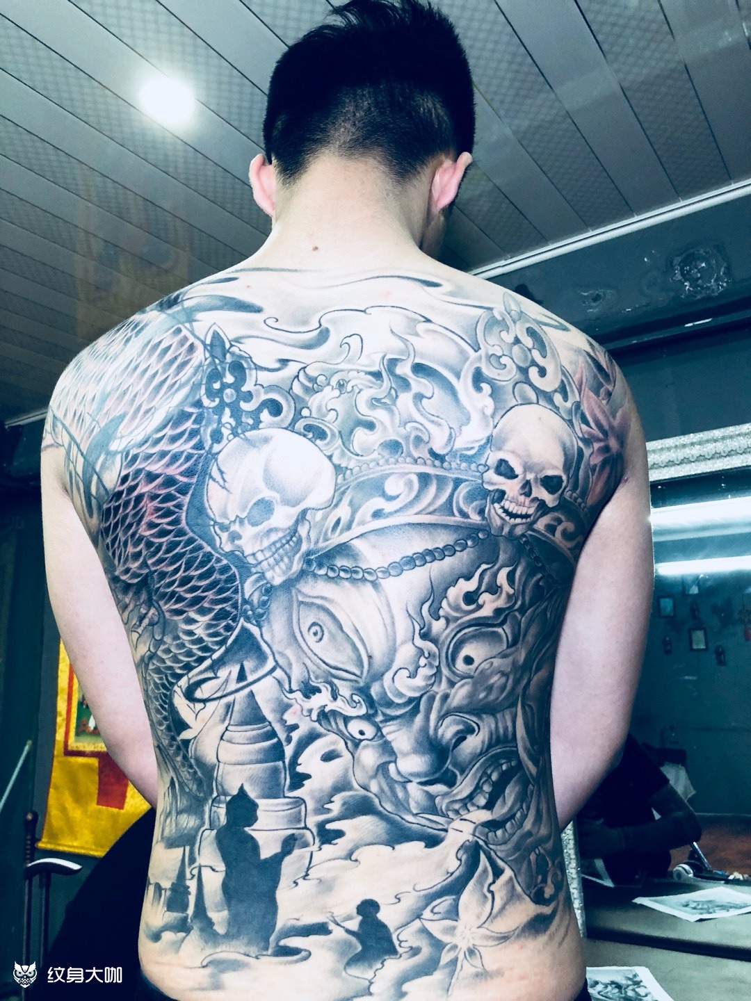 大黑天_纹身图案手稿图片_李磊的纹身作品集