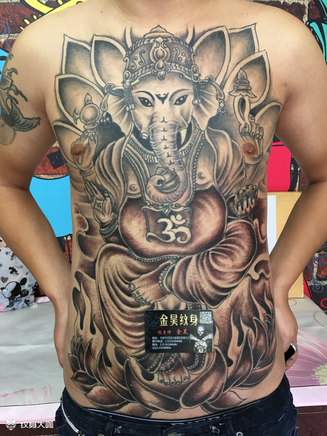 前胸象财神!_纹身图案手稿图片_金昊纹身78的纹身作品集