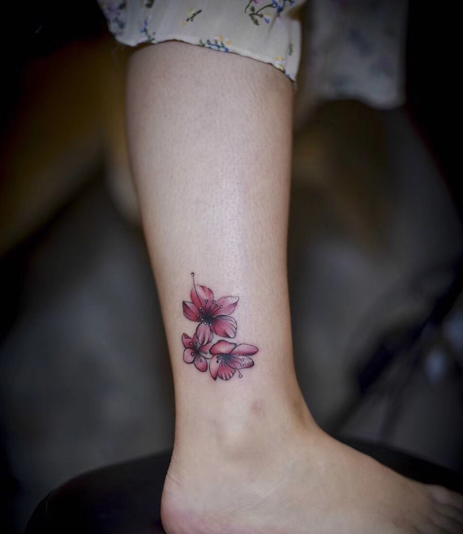 映山红_纹身图案手稿图片_橙子的纹身作品集