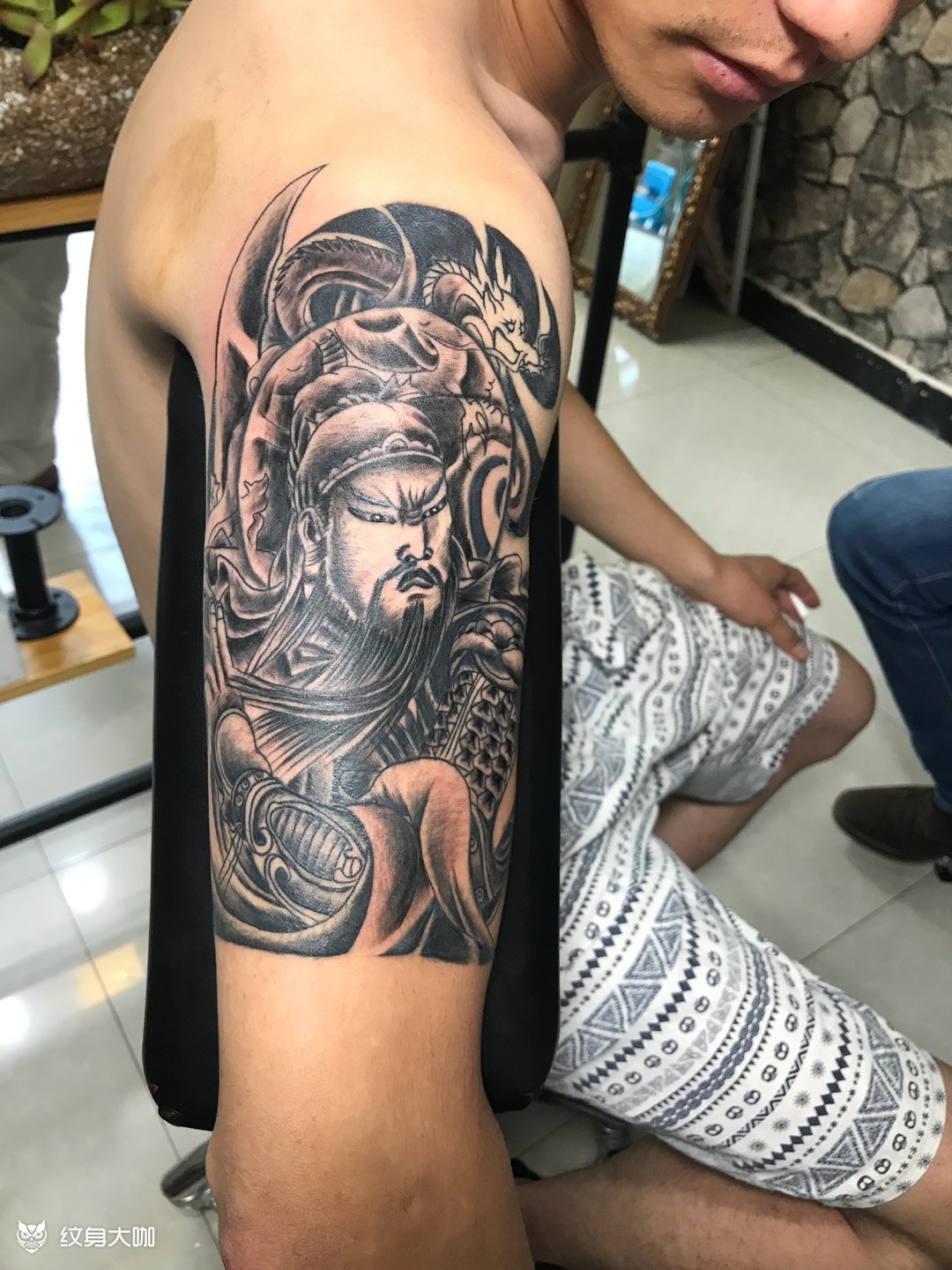 关羽_纹身图案手稿图片_彭占胜的纹身作品集