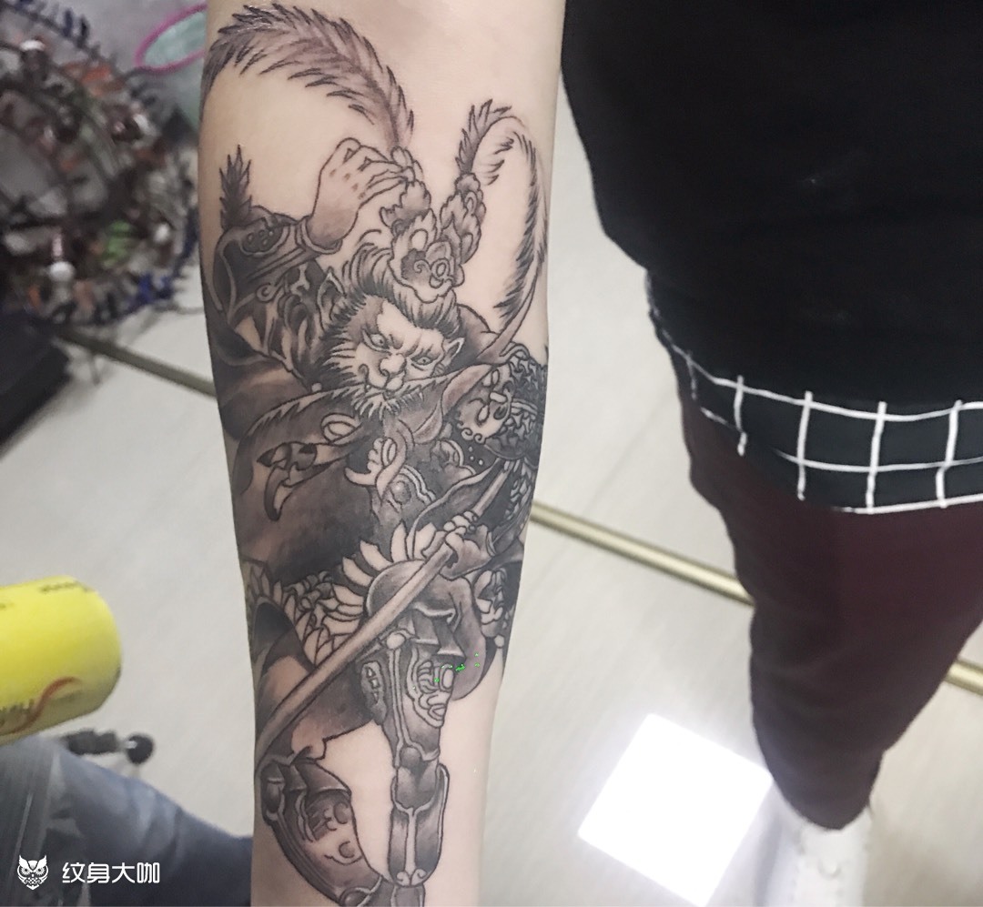 猴子_纹身图案手稿图片_蟠桃的纹身作品集