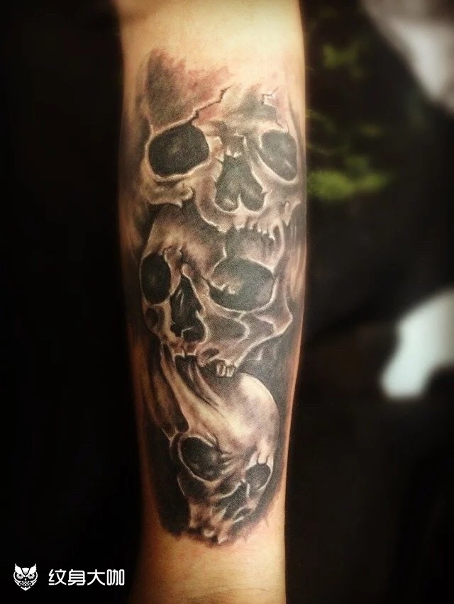 小骷髅_纹身图案手稿图片_ant的纹身作品集