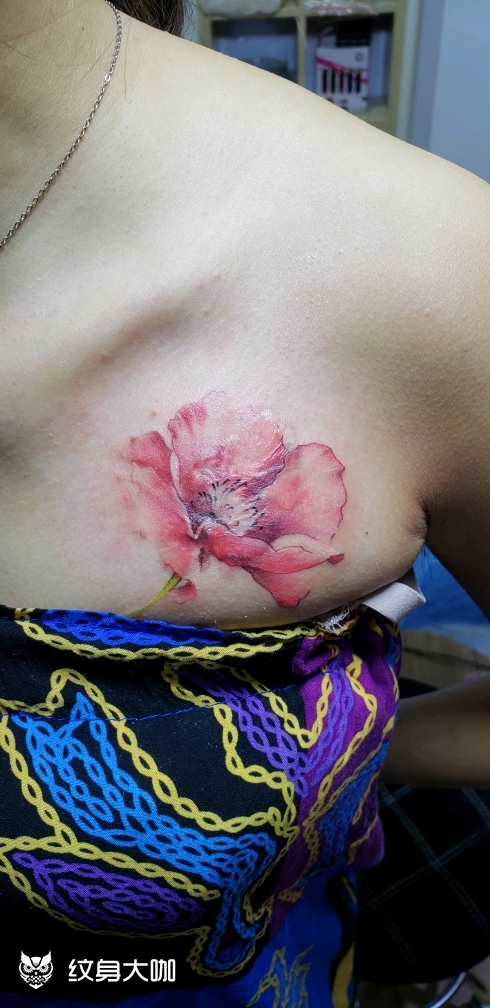 花 盖疤_纹身图案手稿图片_小王的纹身作品集